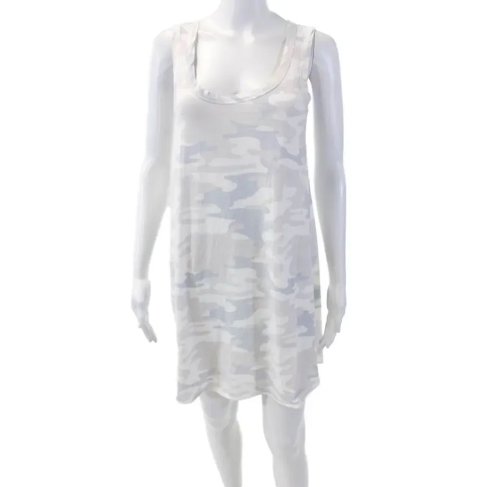 Z Supply Womens Cotton Camouflage Sleeveless Casual Mini Dress Gray Size M